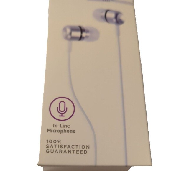 NIP Infinitive Stereo Earbuds With In-Line Microphone 3.5mm Aux Jack NEW - Picture 3 of 7